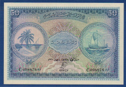 MALDIVES - P. 6b – 50 Rufiyaa 1960 UNC, S/n C098878 - Maldivas