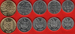 Moldova Set Of 5 Coins: 1 - 50 Bani 2006-2012 UNC - Moldova