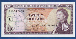 EAST CARIBBEAN STATES - St. Lucia - P.15L – 20 Dollars ND (1965) UNC, S/n A23 517088 - Caribes Orientales