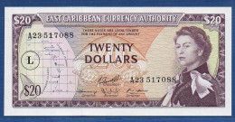 EAST CARIBBEAN STATES - St. Lucia - P.15L – 20 Dollars ND (1965) UNC, S/n A23 517088 - Caraibi Orientale