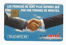FRANCE EN455 AIR INTER PARIS 50U 3359 Ex ANNEE 09/92 (compagnie Aérienne Avion) - Aviones