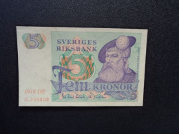 SUÈDE * : 5 KRONOR  1978    P 51d     SPL - Suède