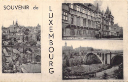 LUXEMBOURG - Souvenir De Luxembourg - Panorama - Pont Adolphe - Le Palais Grand-Ducal - Carte Postale Ancienne - Lussemburgo - Città