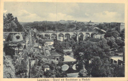 LUXEMBOURG - Grund Mit Bockfelsen U. Viadukt - Carte Postale Ancienne - Lussemburgo - Città