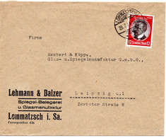 57064 - Deutsches Reich - 1934 - 12Pfg Kolonialforscher EF A Bf LOMMATZSCH -> Leipzig - Lettres & Documents