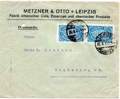 57050 - Deutsches Reich - 1923 - 2@2000M Quer A Bf LEIPZIG -> Magdeburg - Storia Postale