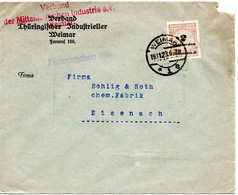 56538 - Deutsches Reich - 1923 - 2MrdM EF A Bf WEIMAR -> Eisenach - Covers & Documents