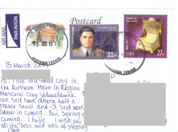 C10 :Russia - Personality, Sedan Chair, Stamps Used On Postcard - Cartas & Documentos