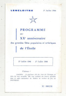 Programme 4 Pages Du XX E Anniversaire Des Fêtes Pop. Et Artistiques De L'ETOILE, 86 , LENCLOITRE, 1966, Frais Fr 1.65 E - Programmes