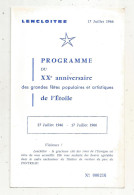 Programme 4 Pages Du XX E Anniversaire Des Fêtes Pop. Et Artistiques De L'ETOILE, 86 , LENCLOITRE, 1966, Frais Fr 1.65 E - Programme