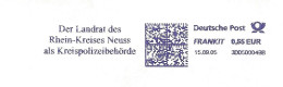 EMA RED METER STAMP FREISTEMPEL ALLEMAGNE DEUTSCHLAND GERMANY POLICE POLICEMAN POLIZEI BEHORDE RHEIN NEUSS - Police - Gendarmerie