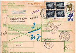 L65567 - Bund - 1976 - 500Pfg 田 I&T MiF A PaketKte DUESSELDORF -> KOELN -> Belgien - Cartas & Documentos