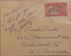 British India 19..? BOMBAY, INDIA Airmail Cover To USA, KG V 3a Stamp Nice Cancellations On Front & Back - Airmail
