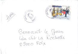 ANDORRE YT 727 SEUL SUR LETTRE 19/9/2012 POUR FOIX FRANCE - Lettres & Documents