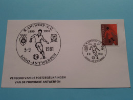 R. ANTWERP F.C. > Stamp ANTWERPEN 5-9-1981 ( Zie/voir SCAN ) Kaart Met BLANCO Rug ! - Sonstige & Ohne Zuordnung