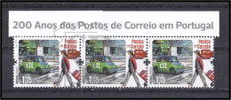 Portugal 2023 200 Anos Dos Postos De Correio Em Portugal Postman Offices Bureaux Poste Upper Electric Car Automobile Ctt - Volledige & Onvolledige Vellen