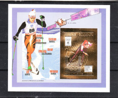 Madagascar   -  1994. Pattinaggio Velocità. Speed Skating. Stamp Imperf. Gold. MNH - Invierno 1994: Lillehammer