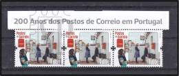 Portugal 2023 200 Anos Dos Postos De Correio Em Portugal Postman Offices Bureaux Poste Upper Line Ctt - Feuilles Complètes Et Multiples