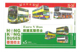 Hong Kong 2013 Buses Euro V Bus S/S MNH - Unused Stamps