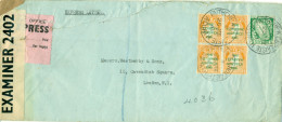 Ireland  1941 Express Censor Examiner 2402 Cover Dublin  London United Kingdom - Storia Postale