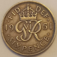 1951 - Gran Bretagna 6 Pence    ------ - Other & Unclassified