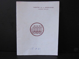 Programme " Théâtre De La Madeleine " Les Enfants D'Edouard, 1949 - Programmes