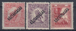 HUNGARY 219-221,unused,falc Hinged - Nuevos
