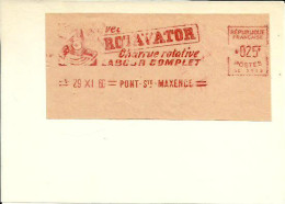 Lettre EMA Satas Sc 1960 Avec Rotavator Charrue Rotative Labour Agriculture Metier  60  Pont Ste Maxence A 49/24 - Agriculture