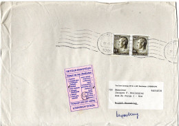 L65606 - Luxemburg - 1993 - 2@18F Grossherzog Jean A Bf LUXEMBOURG -> Belgien, Als "unbekannt Verzogen" Zurueck - Covers & Documents