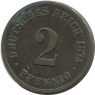 2 PFENNIG 1875 B GERMANY Coin #AE562.U - 2 Pfennig