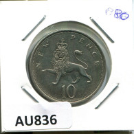 10 NEW PENCE 1980 UK GROßBRITANNIEN GREAT BRITAIN Münze #AU836.D - 10 Pence & 10 New Pence