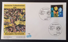 BRD Borussia Dortmund 1996, Brief Mit Motiv Fussball, Gestempelt, Lot 111 - Clubs Mythiques