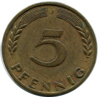 5 PFENNIG 1950 J WEST & UNIFIED GERMANY Coin #DB897.U - 5 Pfennig