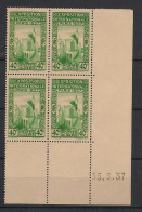 ALGERIE - 1937 - N°Yv. 127 - Exposition Internationale - Bloc De 4 Coin Daté - Neuf Luxe ** / MNH / Postfrisch - Neufs