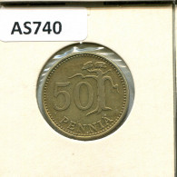 50 PENNYA 1971 FINLANDIA FINLAND Moneda #AS740.E - Finland
