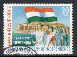 India 1972 Single Stamp Celebrating Independence In Fine Used. - Usati