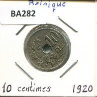 10 CENTIMES 1920 FRENCH Text BELGIQUE BELGIUM Pièce #BA282.F - 10 Cent