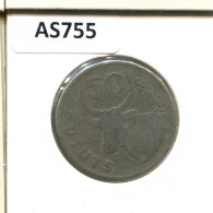 50 BUTUTS 1971 GAMBIA Moneda #AS755.E - Gambia