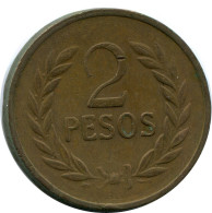 2 PESOS 1977 COLOMBIA Coin #AR921.U - Colombia