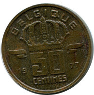 50 CENTIMES 1977 Französisch Text BELGIEN BELGIUM Münze #BA469.D - 50 Cent