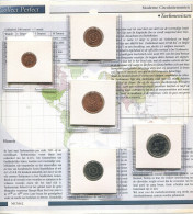 TURKMENISTAN 1993-2001 Coin SET 1. 5. 10. 20. 50 TENNE UNC #SET1186.5.U - Turkmenistán