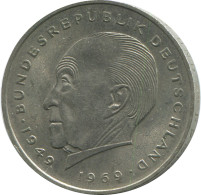 2 DM 1969 F BRD ALEMANIA Moneda GERMANY #DE10378.5.E - 2 Mark