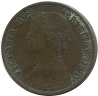 FARTHING 1861 UK GROßBRITANNIEN GREAT BRITAIN Münze #AG753.1.D - B. 1 Farthing