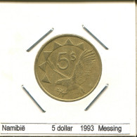 5 DOLLARS 1993 NAMIBIA Moneda #AS394.E - Namibie