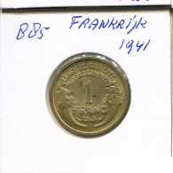 1 FRANC 1941 FRANKREICH FRANCE Französisch Münze #AN275.D - 1 Franc