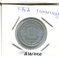 1 FRANC 1957 FRANKREICH FRANCE Französisch Münze #AW356.D - 1 Franc