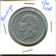 5 FRANCS 1948 FRANKREICH FRANCE Französisch Münze #AP022.D - 5 Francs