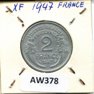 2 FRANCS 1947 FRANCE Coin #AW378 - 2 Francs