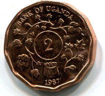 2 SHILLINGS 1987 UGANDA UNC Moneda #W11161.E - Oeganda