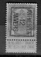 00P - Typo 20B - Anvers 1912 - N°81 - Catalogue Préo 1996 - 45Fr - Typo Precancels 1906-12 (Coat Of Arms)